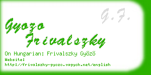 gyozo frivalszky business card
