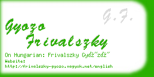 gyozo frivalszky business card